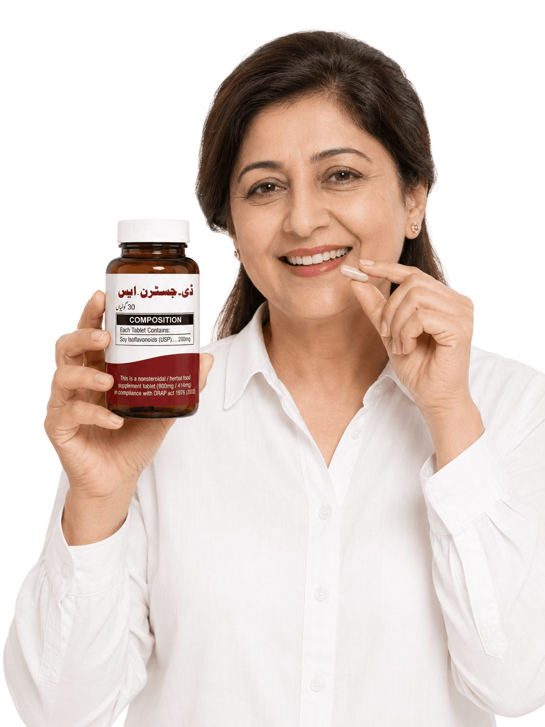 Vitamax pharmacist holding D-GESTRN.S